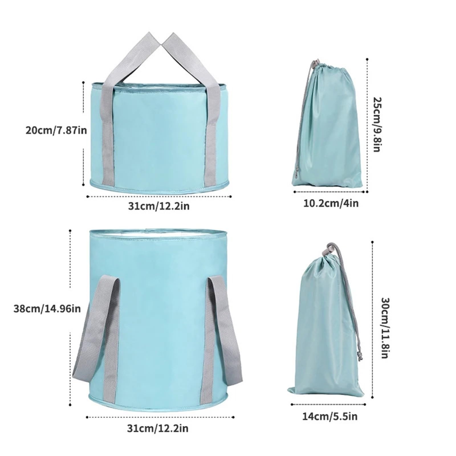 Seau Pliable Seau De Bain Pieds Pliable Et Isolant, Profond, Multifonctionnel, Portable Ménager(Style1)