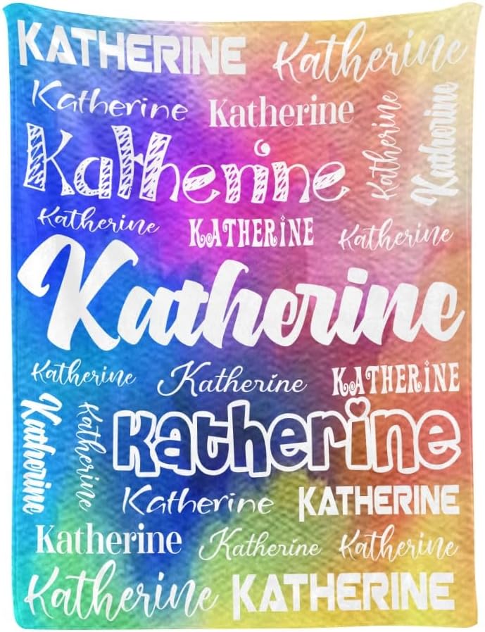 Personalized Blanket Custom Baby Blanket with Name Personalized Name Blanket for Adults Kids Family (Color-16, 60 x 80)