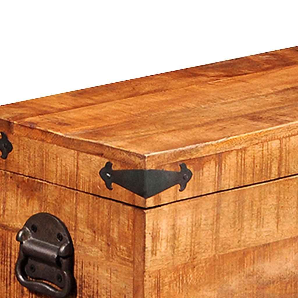 vidaXL Juego de cofres de almacenamiento 2 uds madera de mango rugosa