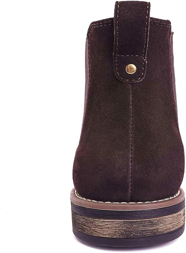 Bruno Marc Men's Suede Leather Chelsea Ankle Boots 7 Dark Brown