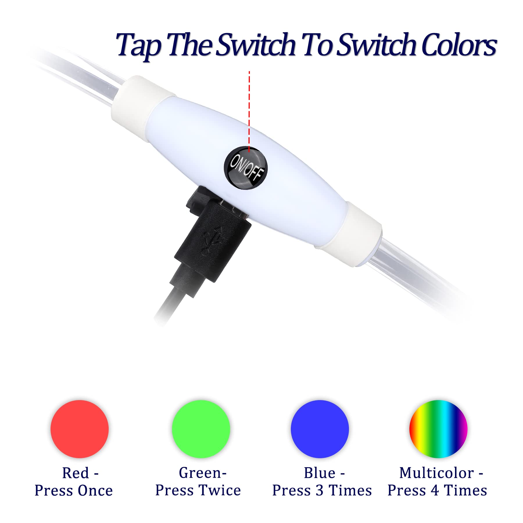 Coolzon Collare Luminoso per Cani 3 Colori Cambiano, USB Ricaricabile Impermeabile, Tagliabile LED Regolabile Adatto per Cani Gatti Taglia Piccola Media Grande