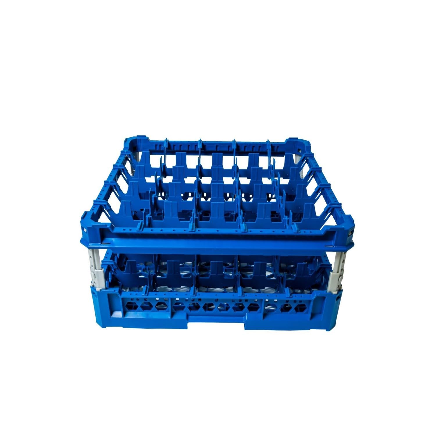 Sicignano | Cesta per Lavaggio Bicchieri, Plastica Alimentare, Impilabili, Resistenti fino a +95°C, Ideali per Lavaggio Asciugatura Stoccaggio - Misura 500x500 mm (5X5, KIT 3)