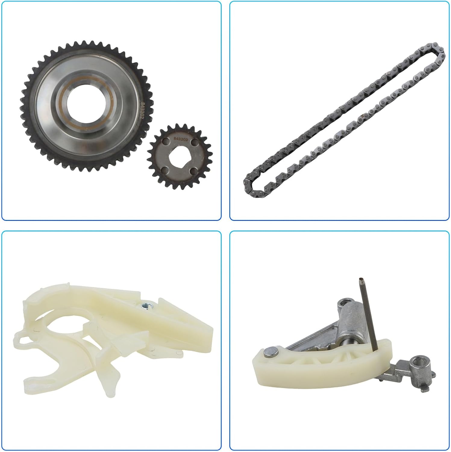 N20 Engine Timing Chain Oil Pump Drive Chain Kit w/VVT Sprockets Fits for BMW F21 F23 F22 F87 F31 F30 F80 F36 F10 F07 E84 F25 F26 E89 220i 320i 528i X3 X4 X5 Z4 2.0L Turbo OE N20B20A N20B20B