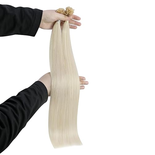 Miniatura 9 de YoungSee Rubia U Tips Extensiones de cabello humano real rubio Utip extensiones de cabello rubio platino 20 pulgadas 1GS 50G