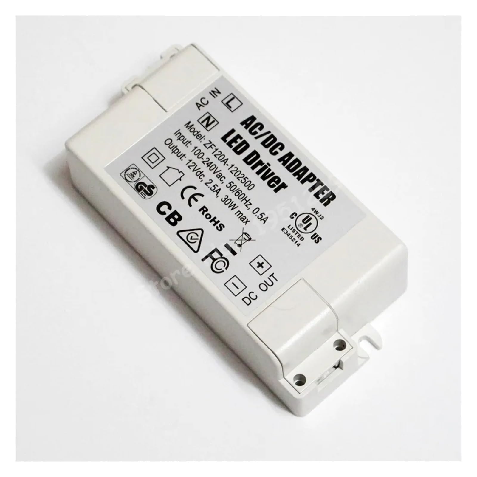 Pilote LED 30 W 2500 mA MR16 MR11 Adaptateur AC/DC Transformateur Entrée AC 100 V-240 V Sortie DC 12 V Convient for les spots LED et les bandes lumineuses LED.