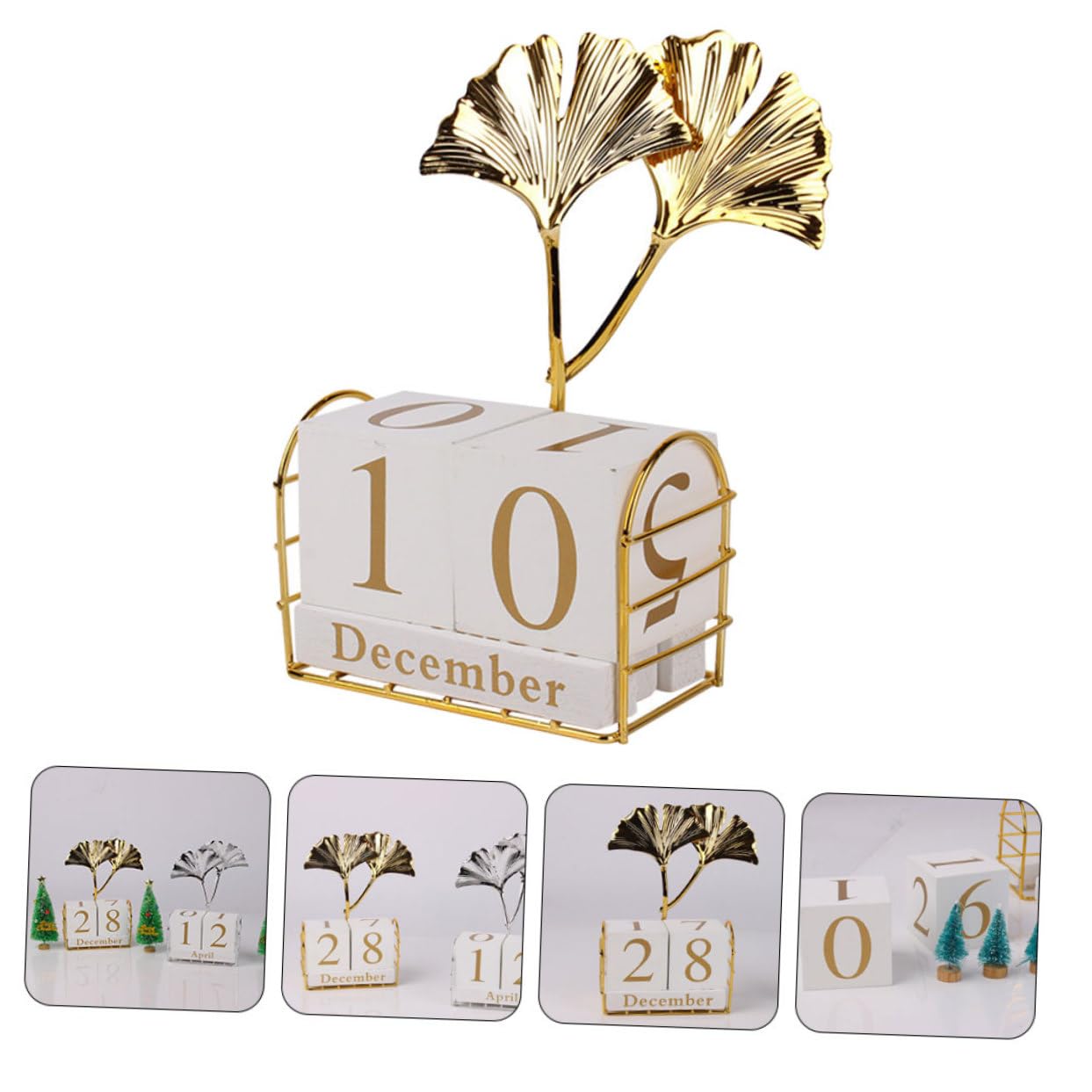 3 Pz Calendario da tavolo con foglie di ginkgo agenda scrivania regalini natale calendario della scrivania dell'insegnante scrivania per ufficio arredamento da tavolo domestico