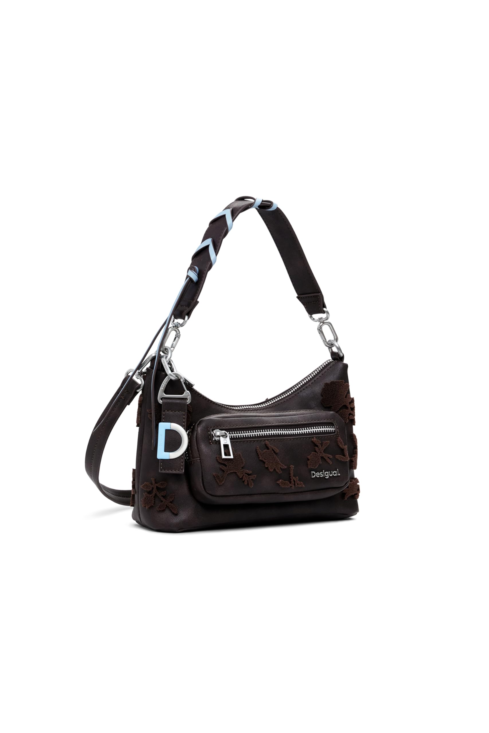 Sac à épaule Desigual Medellin en chocolat avec motif floral