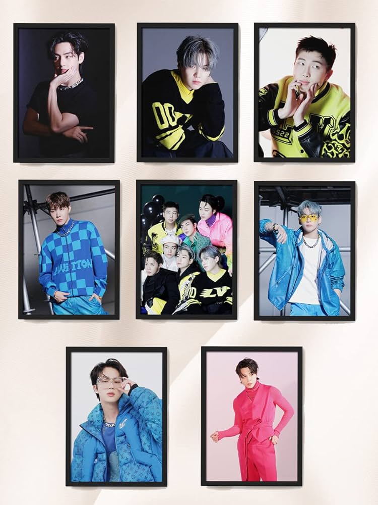 SINCE 7 STORE BTS Frames Combo Set of 8 Wall Art of All 7 Members