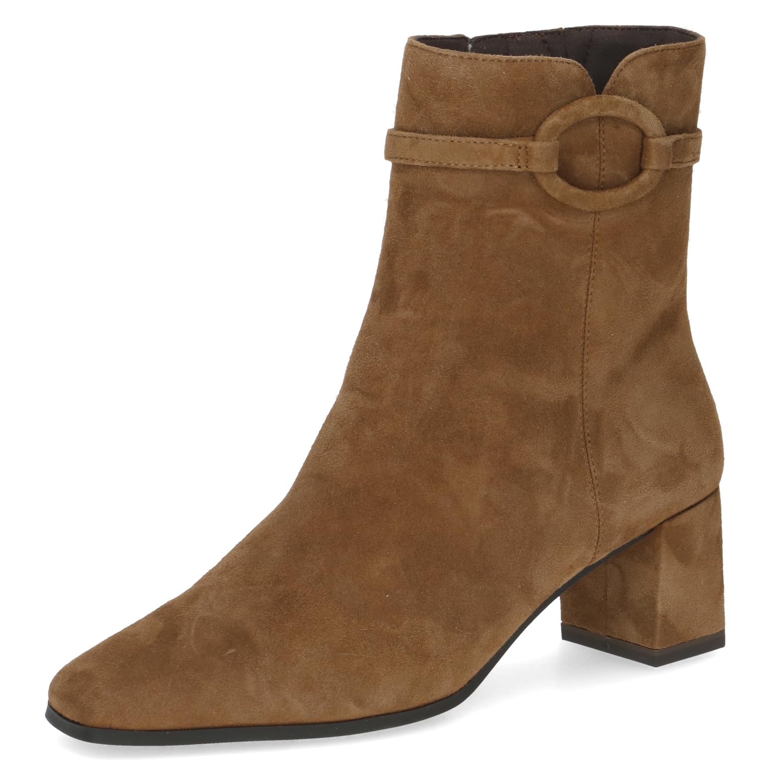 CAPRICE Women's leather ankle boots elegant, Brown (Brown Suede), 3.5 UK