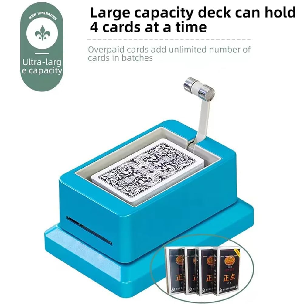 Améliorez l'expérience de jeu avec le concessionnaire de cartes UNO, Blackjack, Texas Hold'em entièrement automatique – Machine à diviser 4 jeux rechargeable pour jusqu'à 8 joueurs