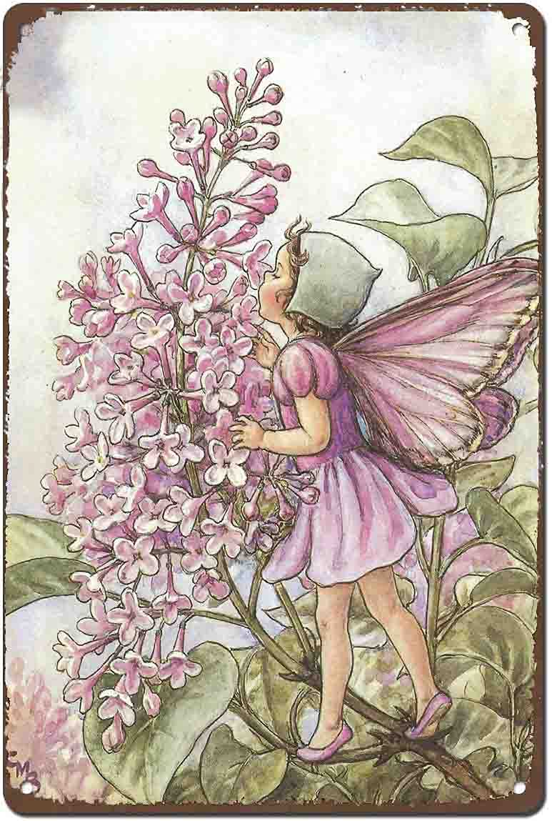 Yelacecca The Lilac Fairy Flower Fairies Funny Vintage Metal Sign Poster 8X12 Inches