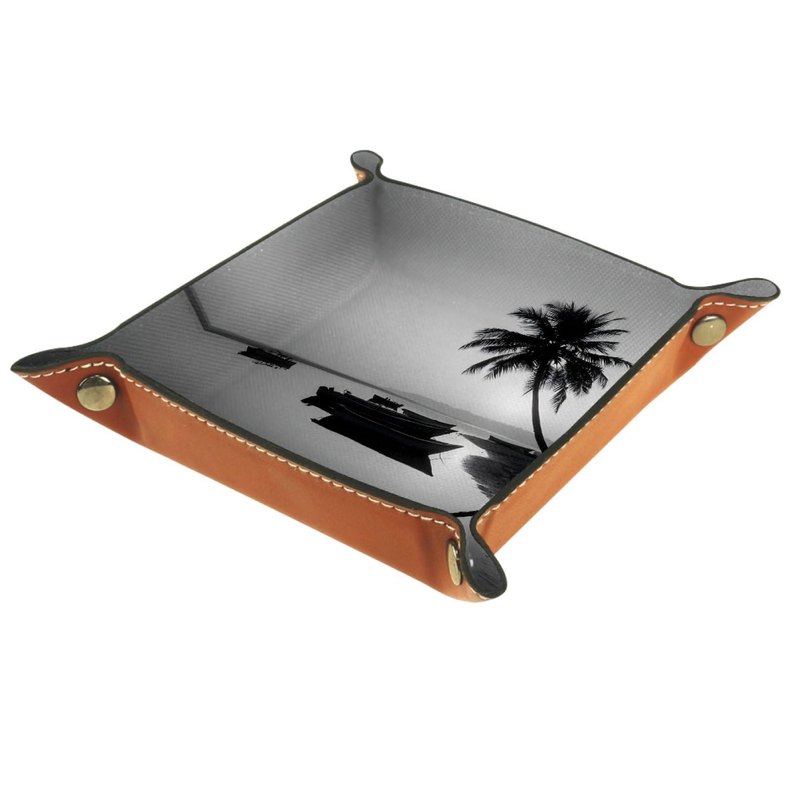 VAPOKF Beach Dice Trays Quadrilateral Dice Folding Tray Microfiber Leather Holder for Table Games RPG DND, 20.5 × 20.5 cm
