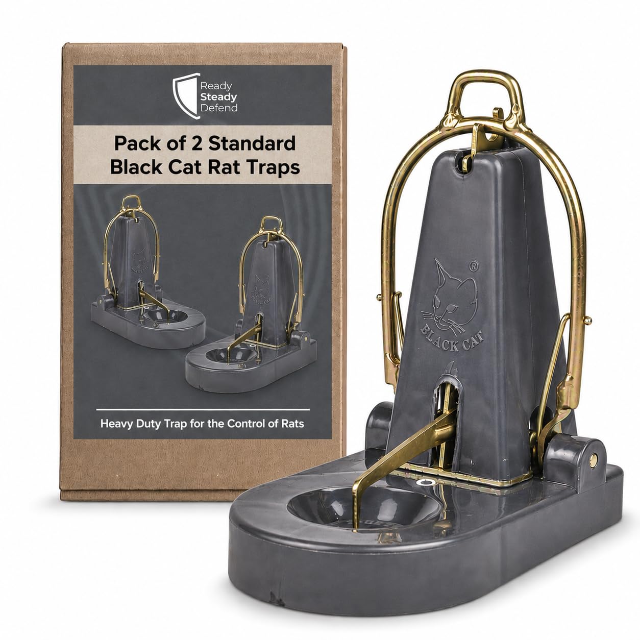 Instant Kill Rat Traps - 2 Pack Medium Heavy Duty Outdoor Safe, Spring Mechanism for Immediate Rodent Control, Compatible with Bait Blocks, Economical & Durable Design-image-42