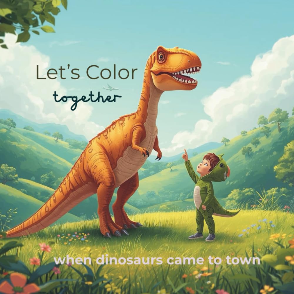 Let's Color Together: Coloring book for 3-7 year old|Dinosaur in Children's Wild Imagination|46 pages|Tyrannosaurus ... for holidays, birthday, vacations etc.