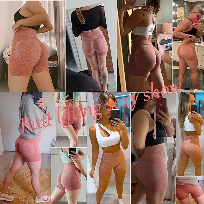 Image of Shoppy Villa Women's Yoga Shorts Spandex|Shapewear Shorts for Women |High Waisted Booty Scrunch Shorts| Workout Shorts for Women