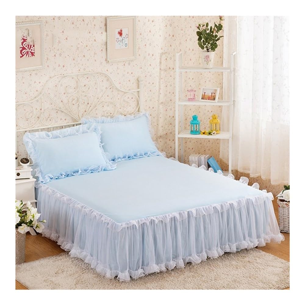 Copri-letto rosa in pizzo con foglia di loto, stile principessa, tinta unita, copriletto, antiscivolo, senza federa (03,180 x 200 cm, 1 pezzo)