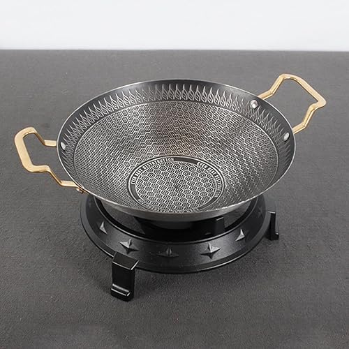 Miniatura 8 de EXCEART Olla pequeña olla de acero olla de cocina con mango espesar suministros de cocina de panal olla de cocina Plancha Metal pequeñas ollas de