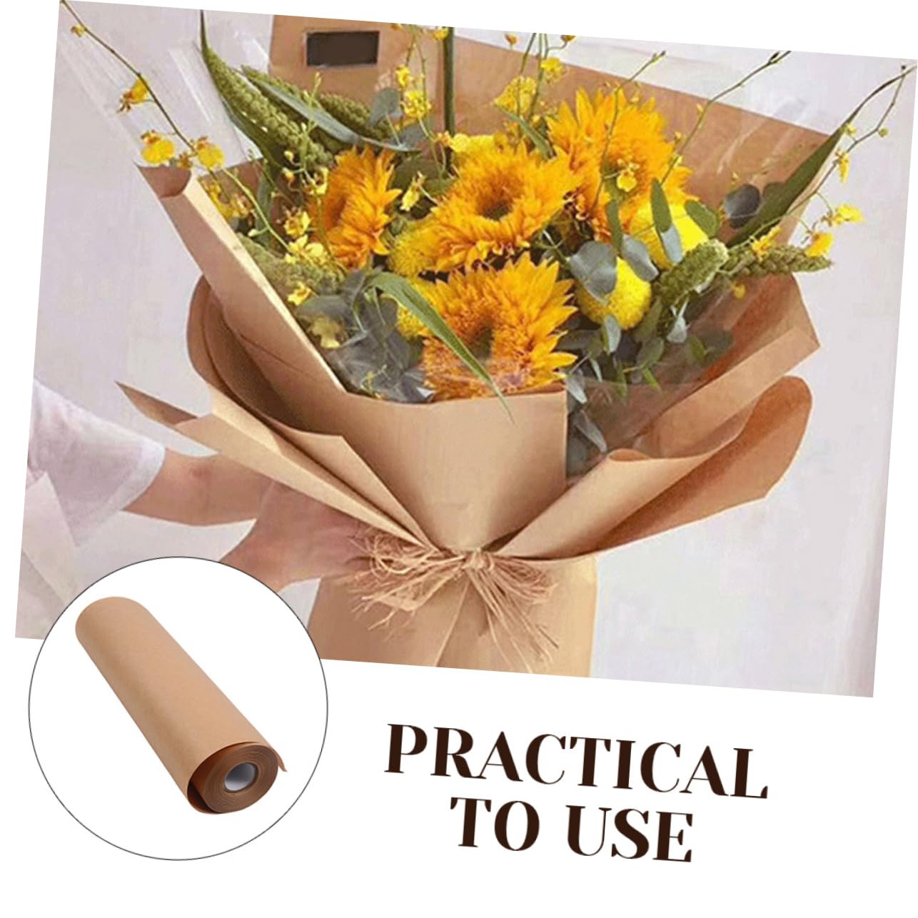 HEALSOPTHY Rouleau de Papier Kraft Marron 45 Cm X 30 M Papier Artisanal Résistant Protection Robuste pour Emballage et Loisirs Créatifs pour Décoration et Emballage