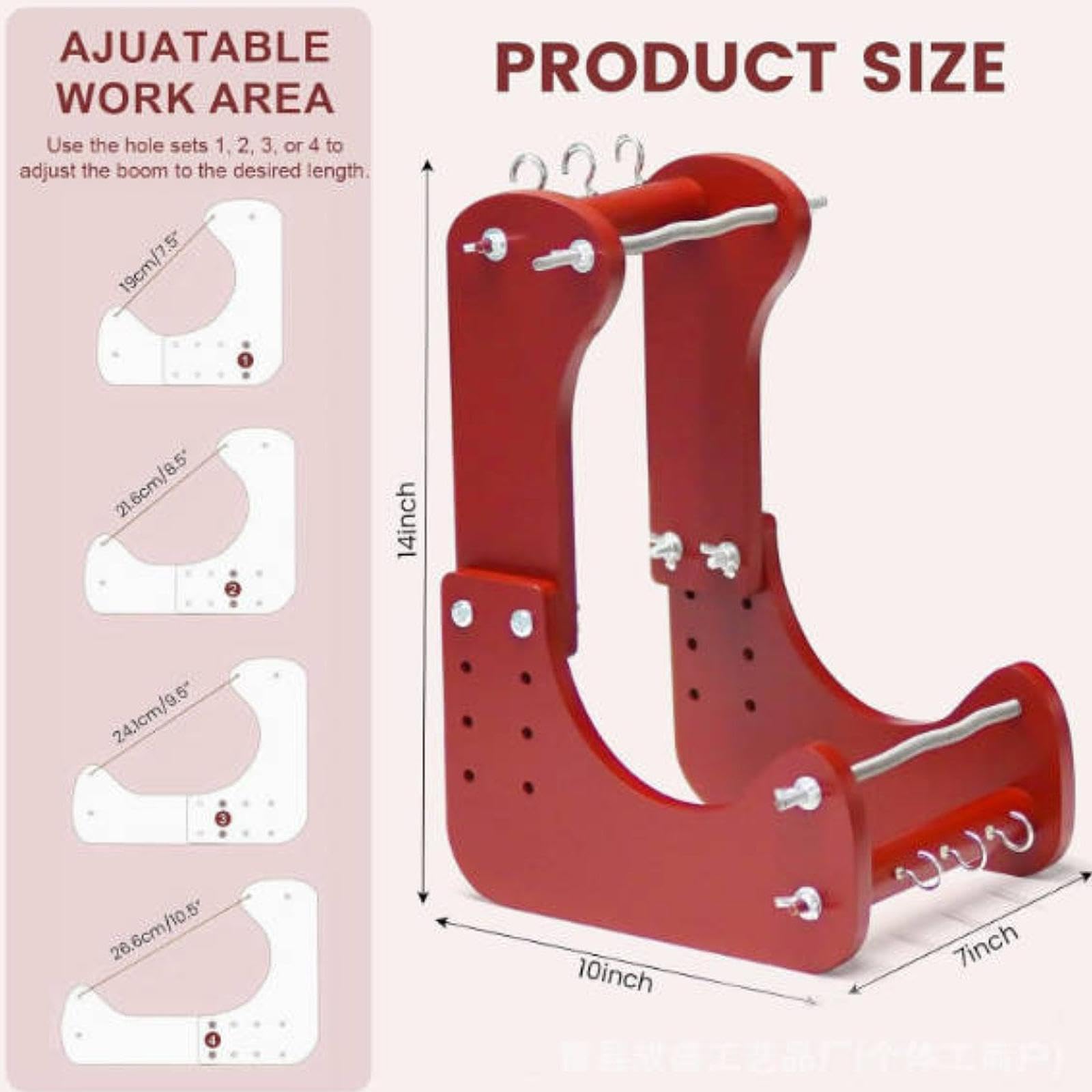 Telaio per Perline Regolabile da Terra per la creazione di Gioielli, Telaio in Legno per Tessitura di Perline per Adulti, Accessori per la Lavorazione