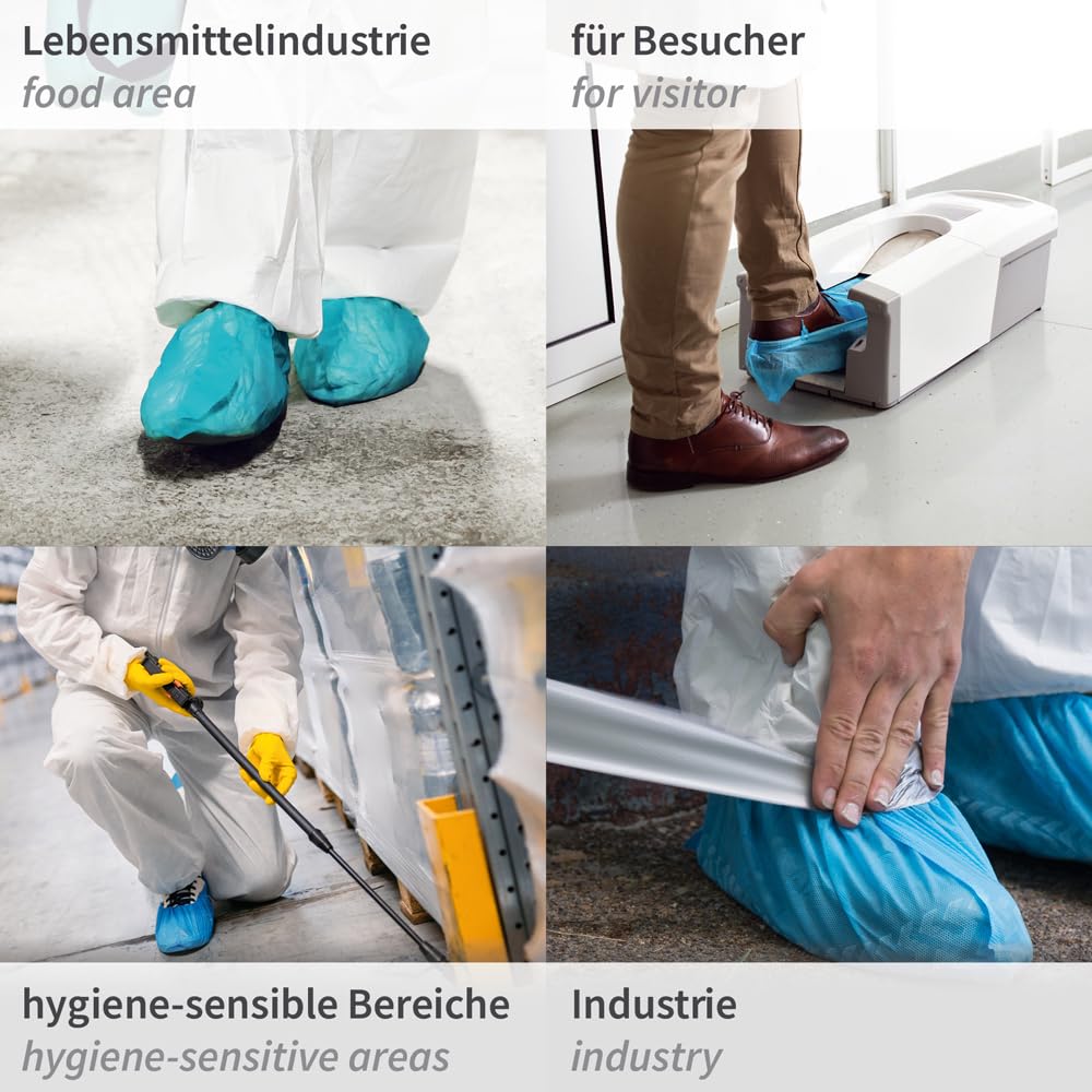 Hygostar Überschuhe für Hygomat, in blau | CPE, Wasserdicht, 1100 Stück (10 x 110 Stück), in Einheitsgröße, Schuhüberzieher, Überziehschuhe, Schuhschutz