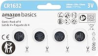 Vista 1 de Yaxa Basics Paquete de 4 pilas de litio CR1632 de 3 voltios, batería de larga duración, sin mercurio