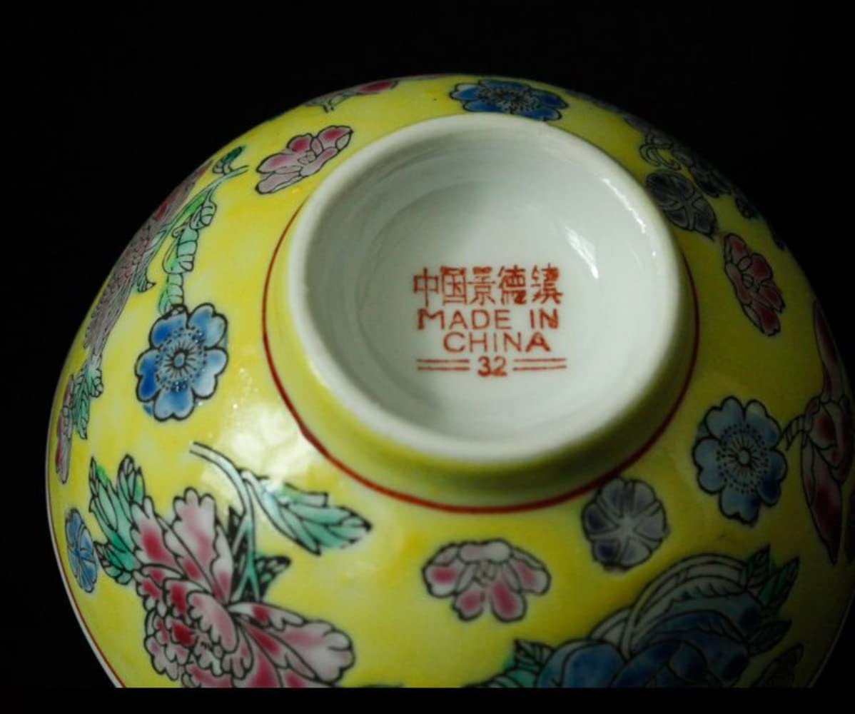 Miseczki ceramiczne, Ceramiczna miska, chińska starożytna porcelanowa do ryżu w stylu pałacowym, 11 cm 4,5 cala, towary fabryczne, ręcznie malowana pastelowa kształcie miliona kwiatów