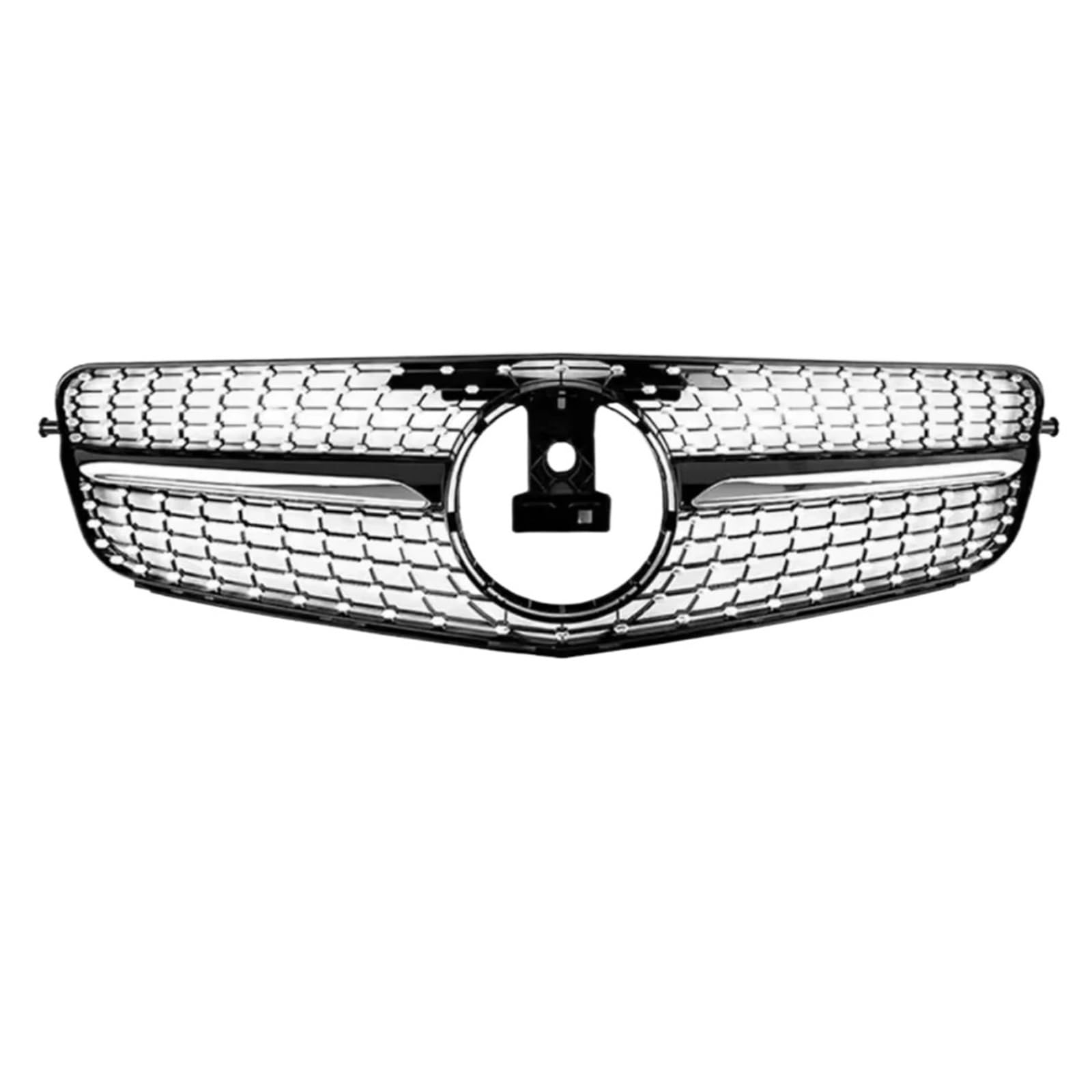 atrapa samochodowa Przedni zderzak Grill Tuning pasuje do Mercedes Benz C Klasa W204 2007-2014 C180 C200 C250 C300 AMG GT Diamond Style(Diamond Glossy Black)