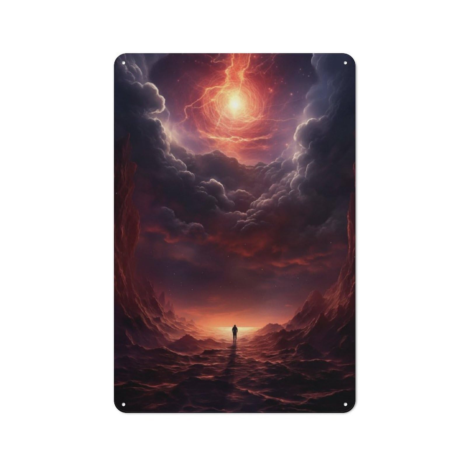 Junmoney Epic Mysterious Universe Rustic Tin Sign 30X20cm For Man Cave Or Games Room, Housewarming Present For People Styling Man Cave And Games Room