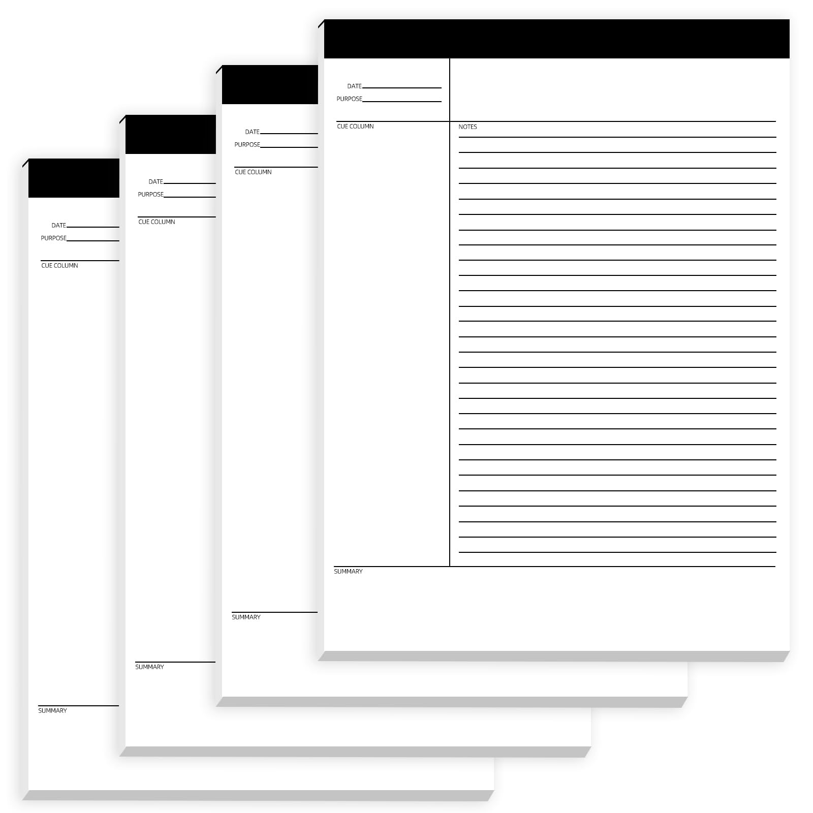 Uzant 4 Pack Notepads 8.5 x 11 Inches, 200 Sheets College Ruled Legal Pads Lined Paper Writing Pads, White Note Pads Notebook for Office Business
