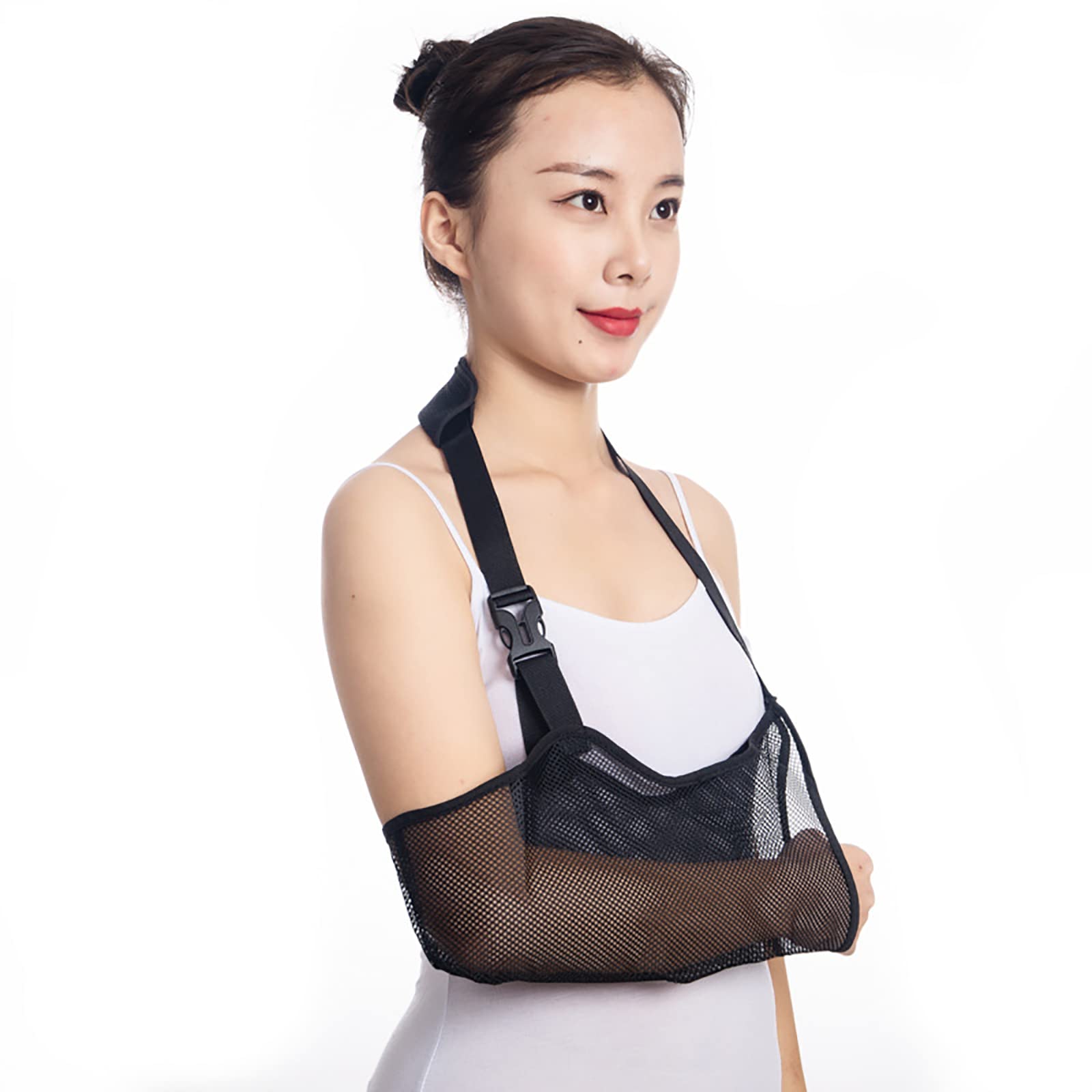 Inmovilizador de Hombro médico con Cabestrillo de Malla para Brazo, para Ducha, Soporte de Brazo Ajustable para Lesiones en el Manguito rotador desgarrado