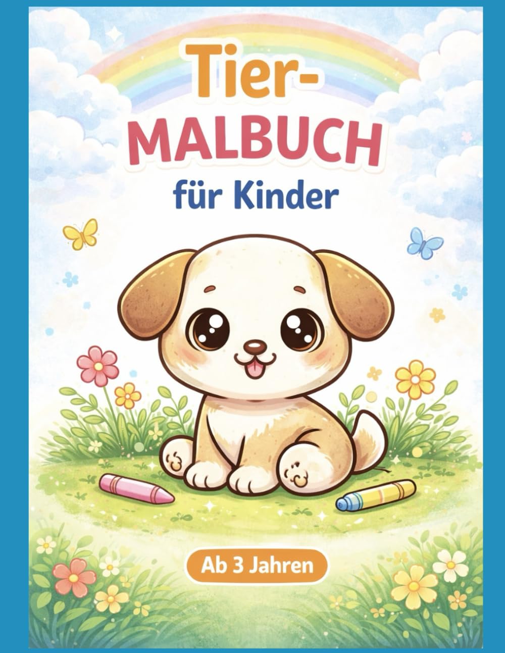 Tier-Malbuch für Kinder: Einfache Ausmalbilder mit süßen Tieren ab 3 Jahren