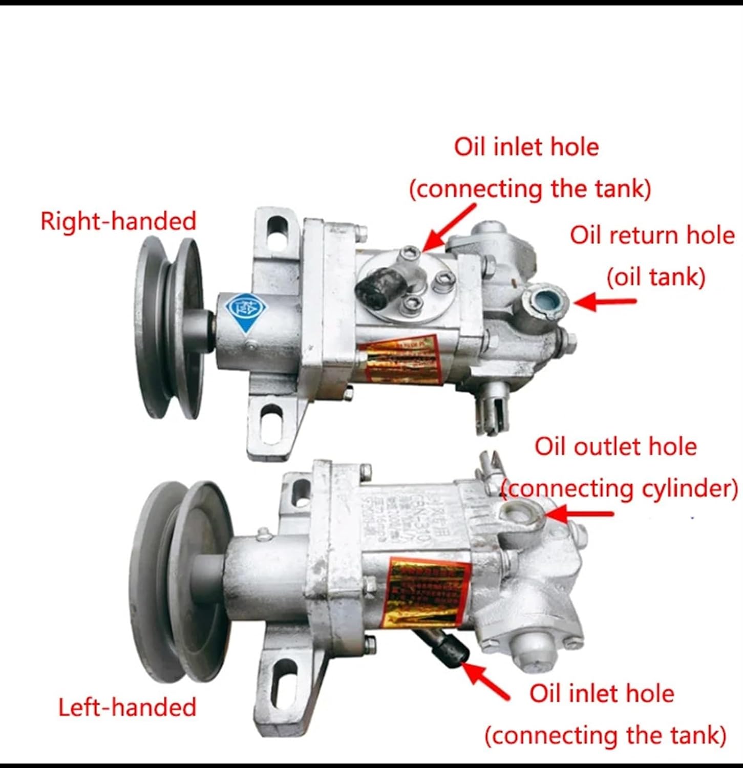 Hydraulic Gear Pump Tricycle Dump 310 Oil Assembly Single Groove Double Lift(Left-handed-01)