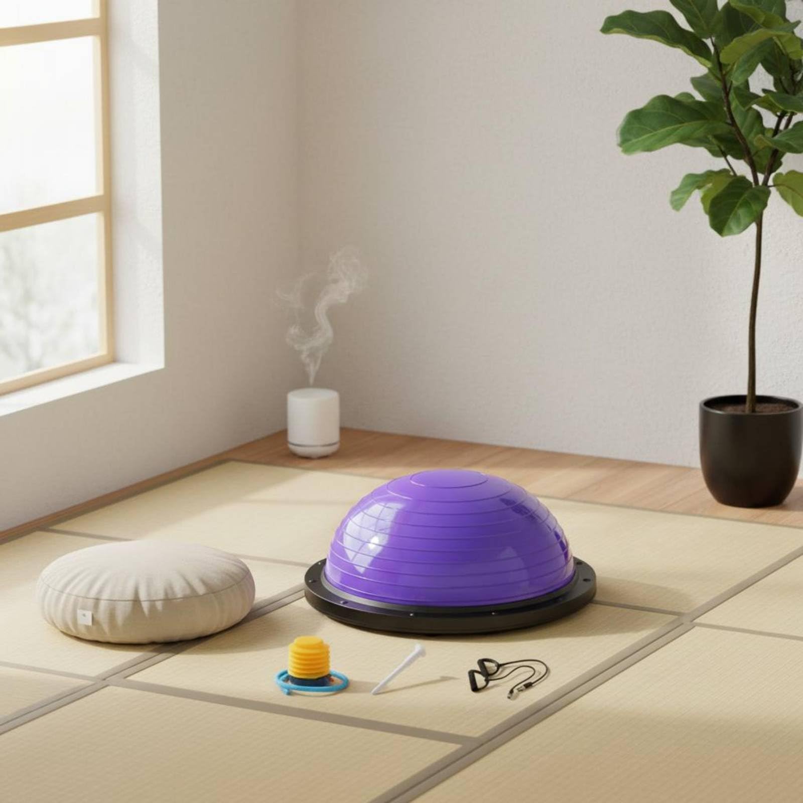 Palla Fitness Dome Superficie con Texture Semisfera di Equilibrio e PVC Resistenti Mezza Palla Ginnica per Pilates, Allenamento a Casa