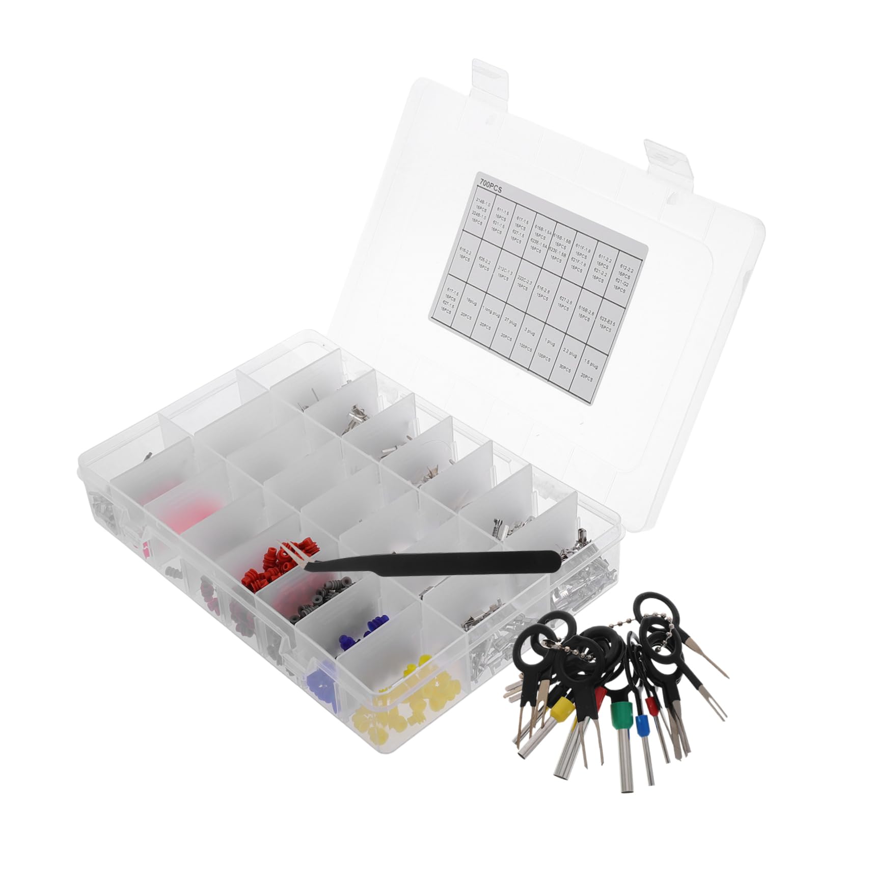 Kit de Conectores Eléctricos para Coche 700 Piezas en Aleación y Plástico