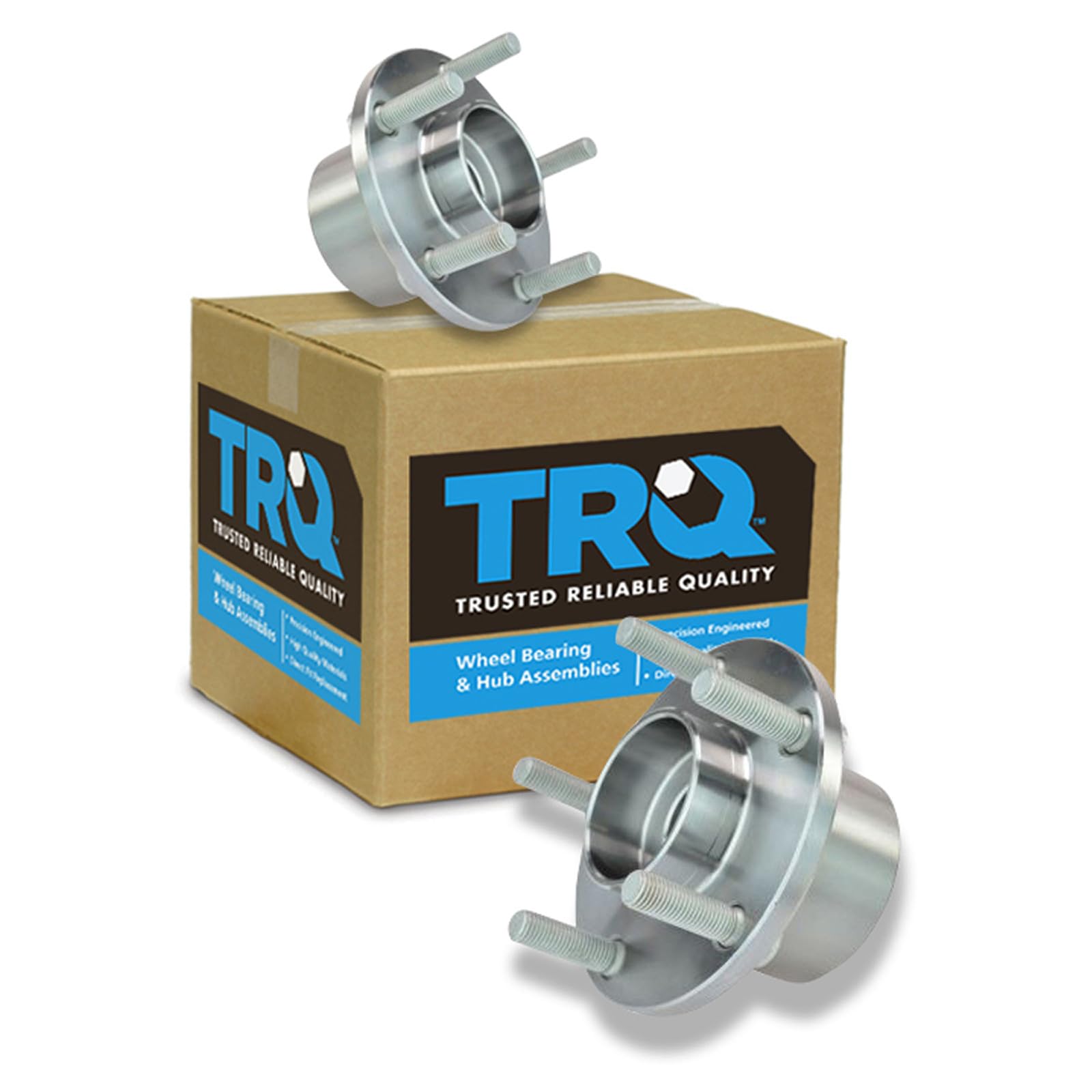 TRQ 2 Piece Front Wheel Bearing &amp; Hub Assembly Set