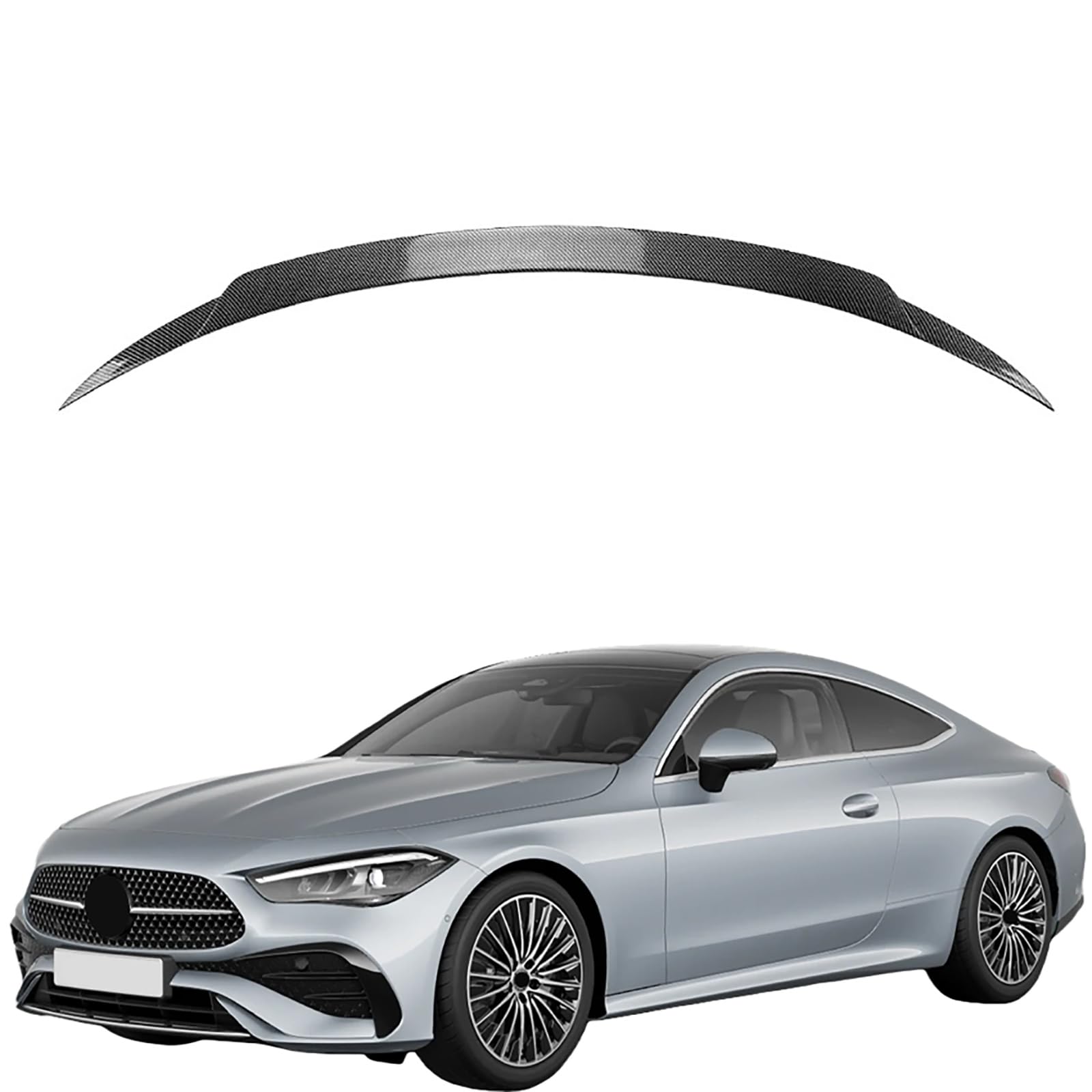 Rear Trunk Spoiler for Mercedes-Benz CLE Coupe C236 Brabus 2024 2025 2026,Performance Rear Trunk Lip Tail Lid Accessories,ABS Material,Car Boot Wing Tail,Carbon Look