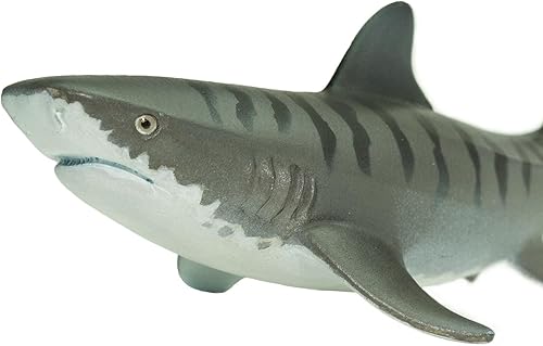 Miniatura 4 de Safari Ltd. Figura de tiburón tigre, figura detallada de plástico de 4.5 pulgadas, divertido juguete educativo para niños, niñas y niños a partir de