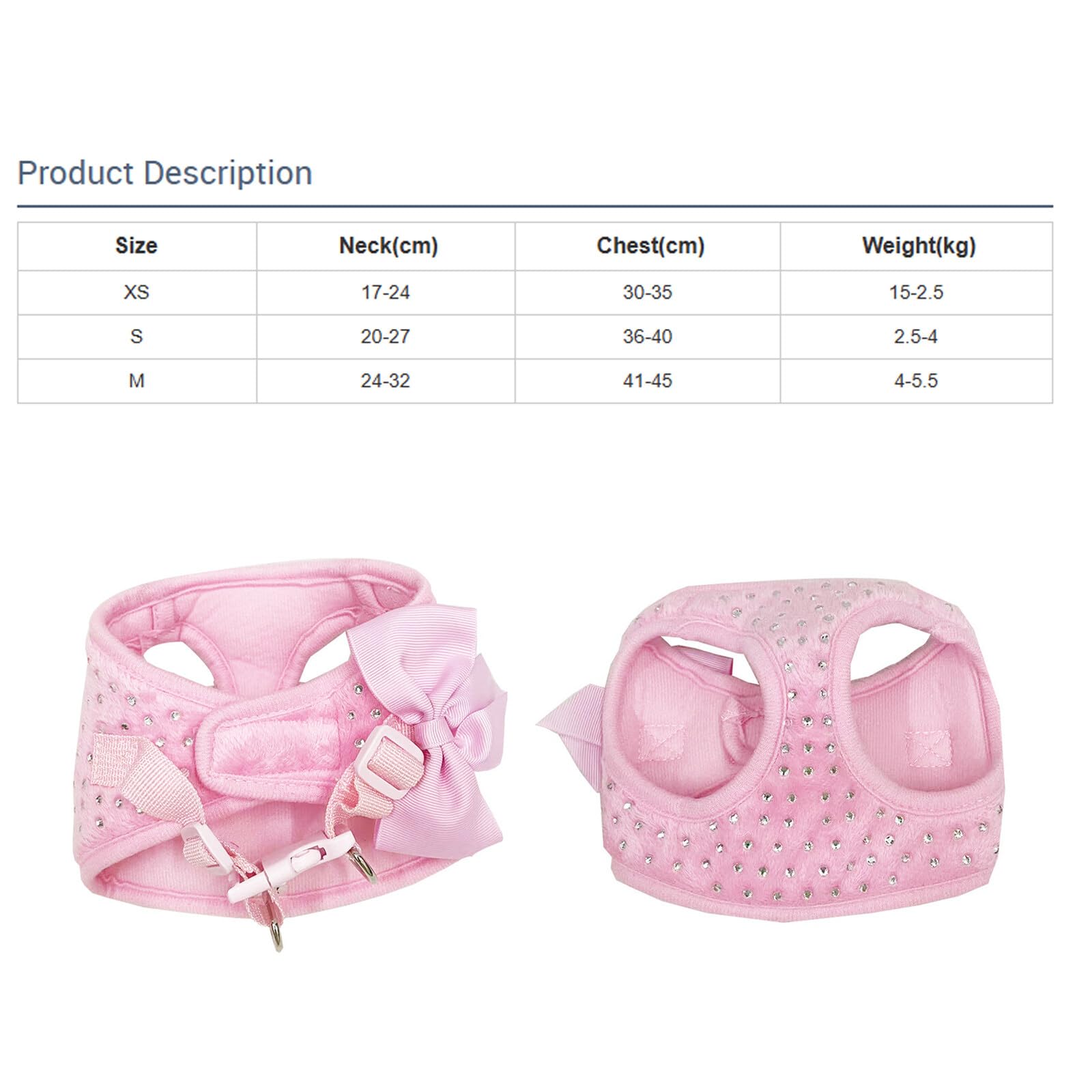 Pettorina Per Cani Con Diamanti E Guinzaglio - Design Fashion Per Cagnoline - Foto 7