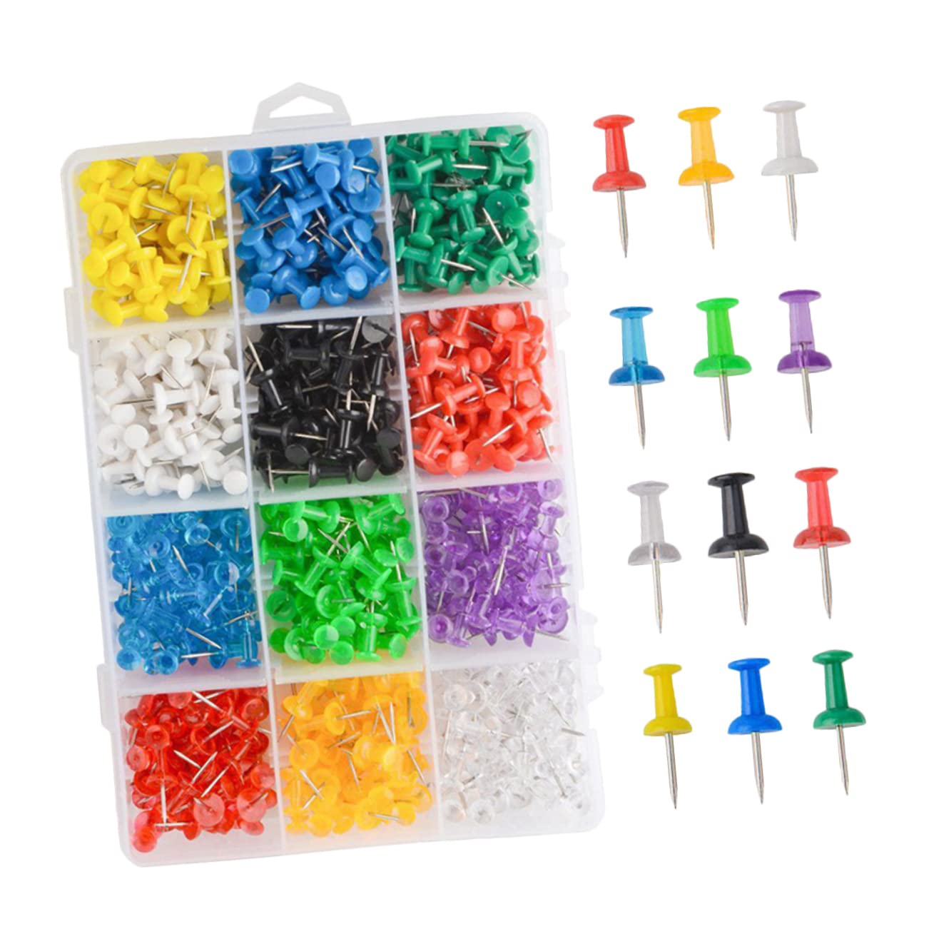 12piezas Chinchetas De Corcho Coloridas para y Tableros De Anuncios para y Escuela