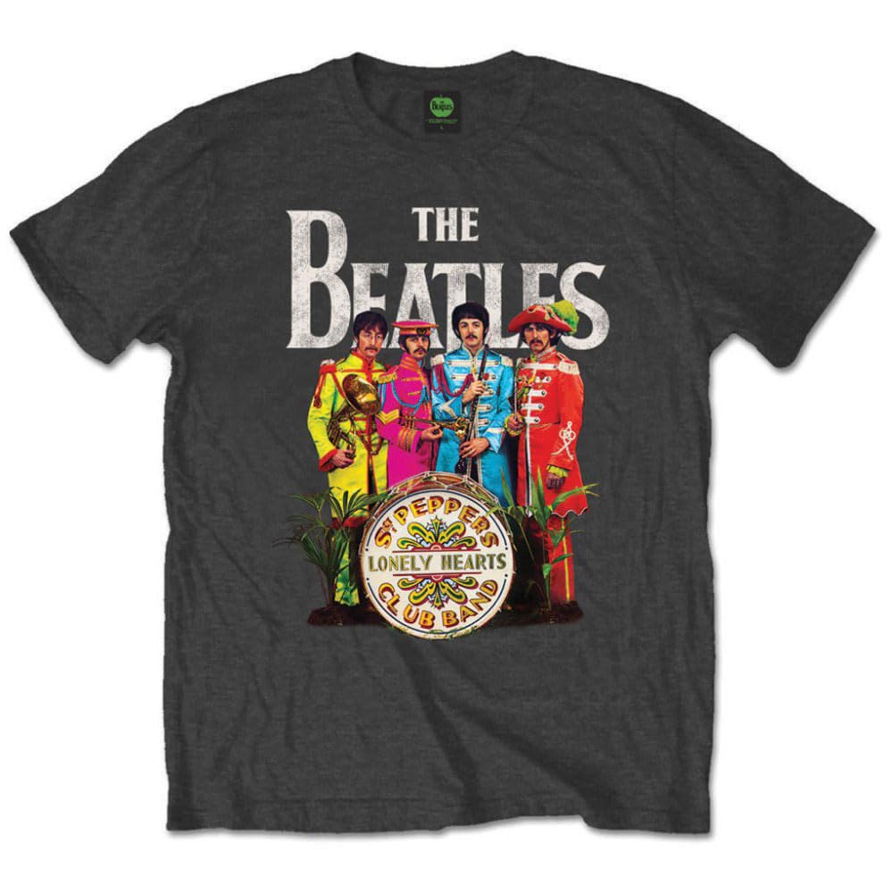 The Beatles Men's SGT Pepper Short Sleeve T-Shirt, Grey (Charcoal), XX-Large