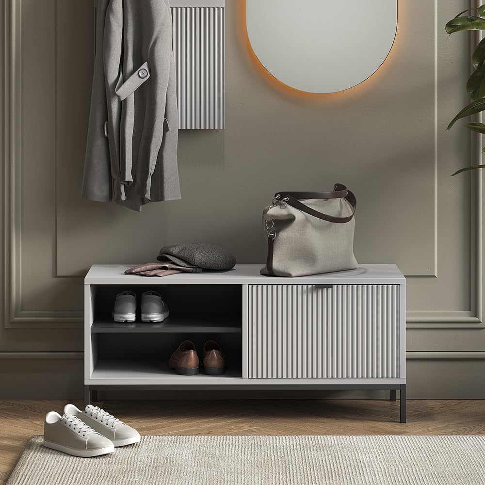 Vicco Schuhschrank Eliza, Grau, 100 x 45 cm