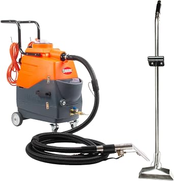 Commercial Heated Carpet & Upholstery Extractor Machine, 160 PSI Hot Water Cleaner, 149F Heater, 4.8/5.3-Gal Dual Tanks, 4" Detail Wand & 60" Floor Wand for Auto Detailing, Furniture, Stairs & Carpet