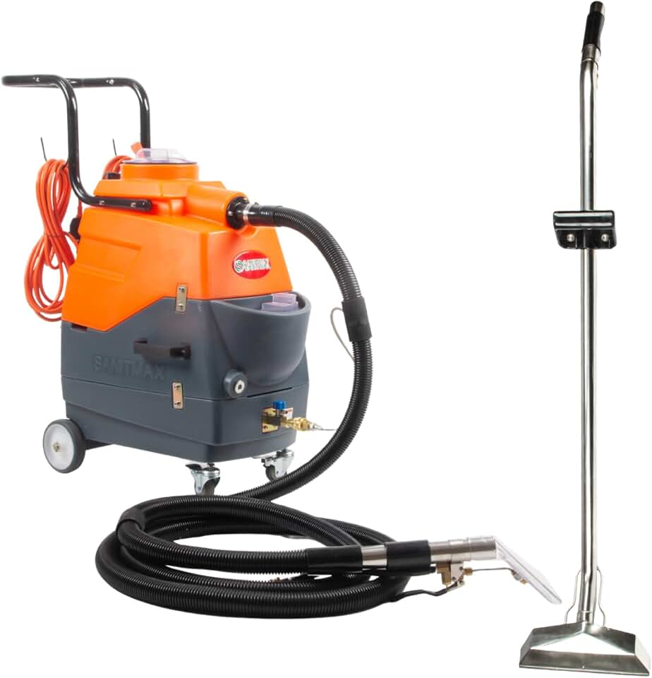 Commercial Heated Carpet Extractor, 160 PSI, 149°F, 4.8/5.3-Gal Tanks, 4" Detail Wand & 60" Floor Wand for Auto Detailing, Upholstery & Carpet
