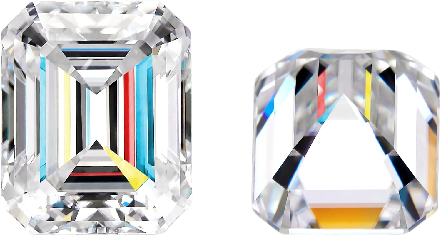 Moissanite Loose Stones Emerald Cut Gemstones White D Color VVS1 Clarity Excellent Cut for Engagement Ring Pendant Necklace Jewelry Making with Certificate