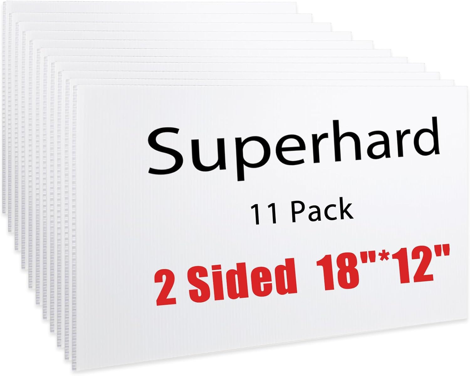 12 Pack 24 x 36 Inches Corrugated Plastic Sign Waterproof Blank Board Sheets White Double Sided Poster Board for, Indoor Outdoor Use, DIY Projects Guidepost Decorations