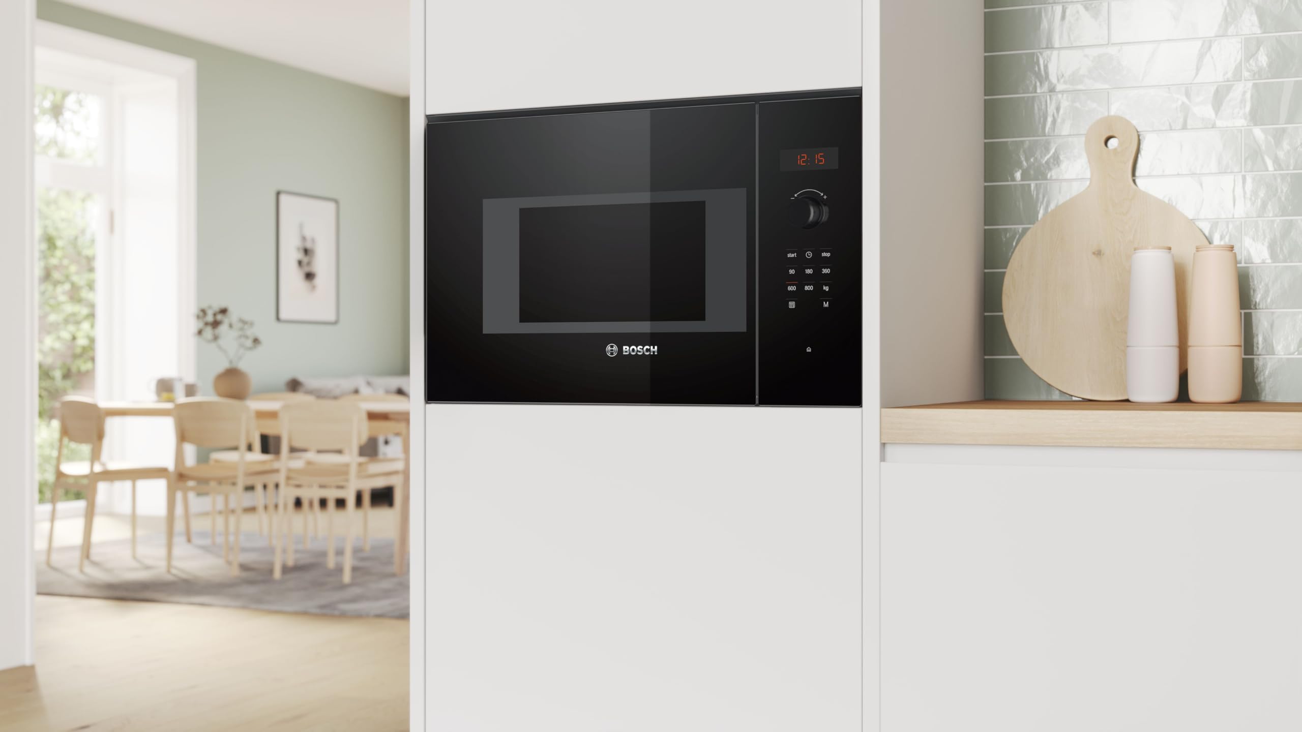 Forno A Microonde Singolo Da Incasso - Bosch Ser4 - Bfl523mb1f - Nero - 7 Programmi Automatici - 38,2 X 59,4 X 31,7 cm