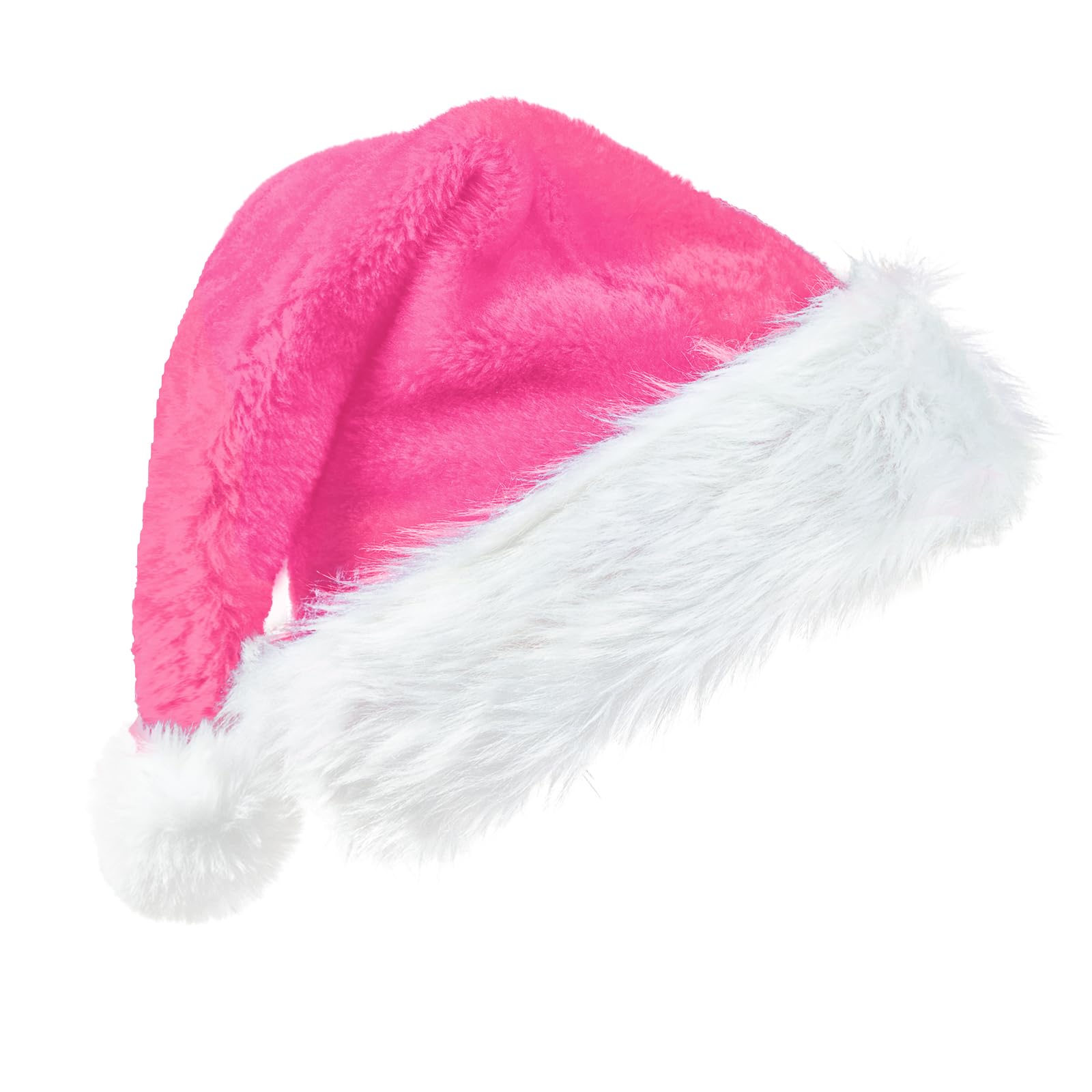 Sombrero de Papá Noel de Navidad para adultos, sombreros de Papá Noel de terciopelo, sombrero de Navidad de felpa para Navidad, Año Nuevo, decoraciones y suministros