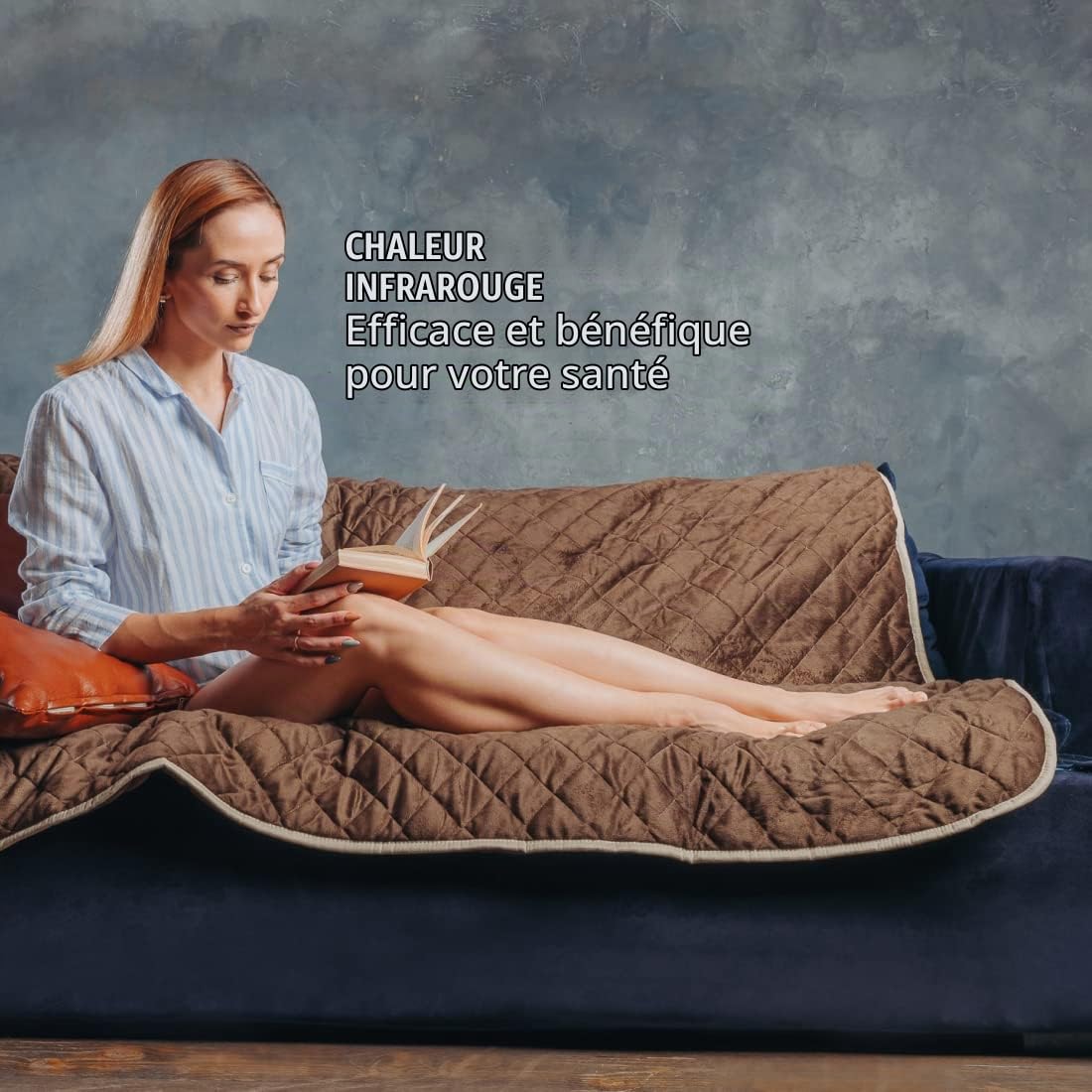 Couverture chauffante 150 x 180 cm, Couverture électrique Douce avec 3 Niveaux de Chauffage, arrêt Automatique à Distance, Couvre-lit Chauffant pour lit et Couvre-lit à Chauffage Rapide
