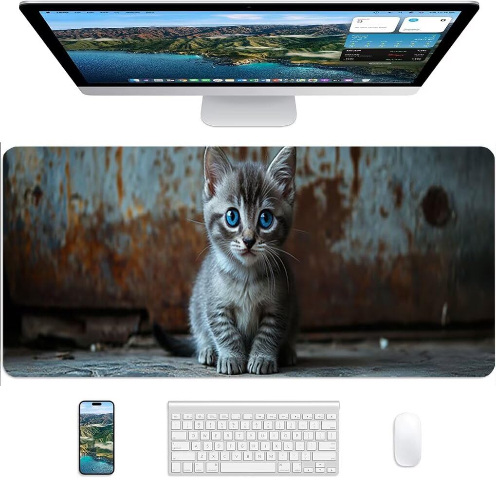 Genérico Lpfieonn Gato Gaming Alfombrilla Ratón 120x60cm PF-2625