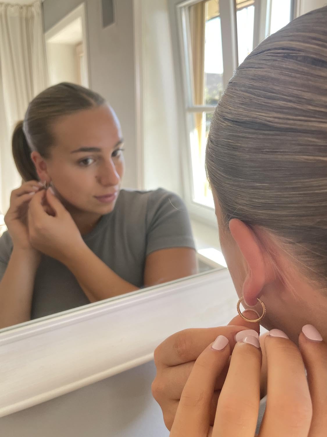 My Gold Damen Ohrringe Gold Mit Zirkonia Creolen Echtes Gelbgold Ø 18mm Damenohrringe Cordula MOD-05049